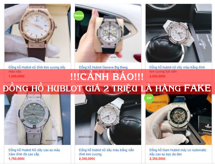 Lưu ý: Đồng hồ Hublot giá 2 triệu - Sự Khác Biệt Giữa Hàng Chính Hãng và Hàng Giả